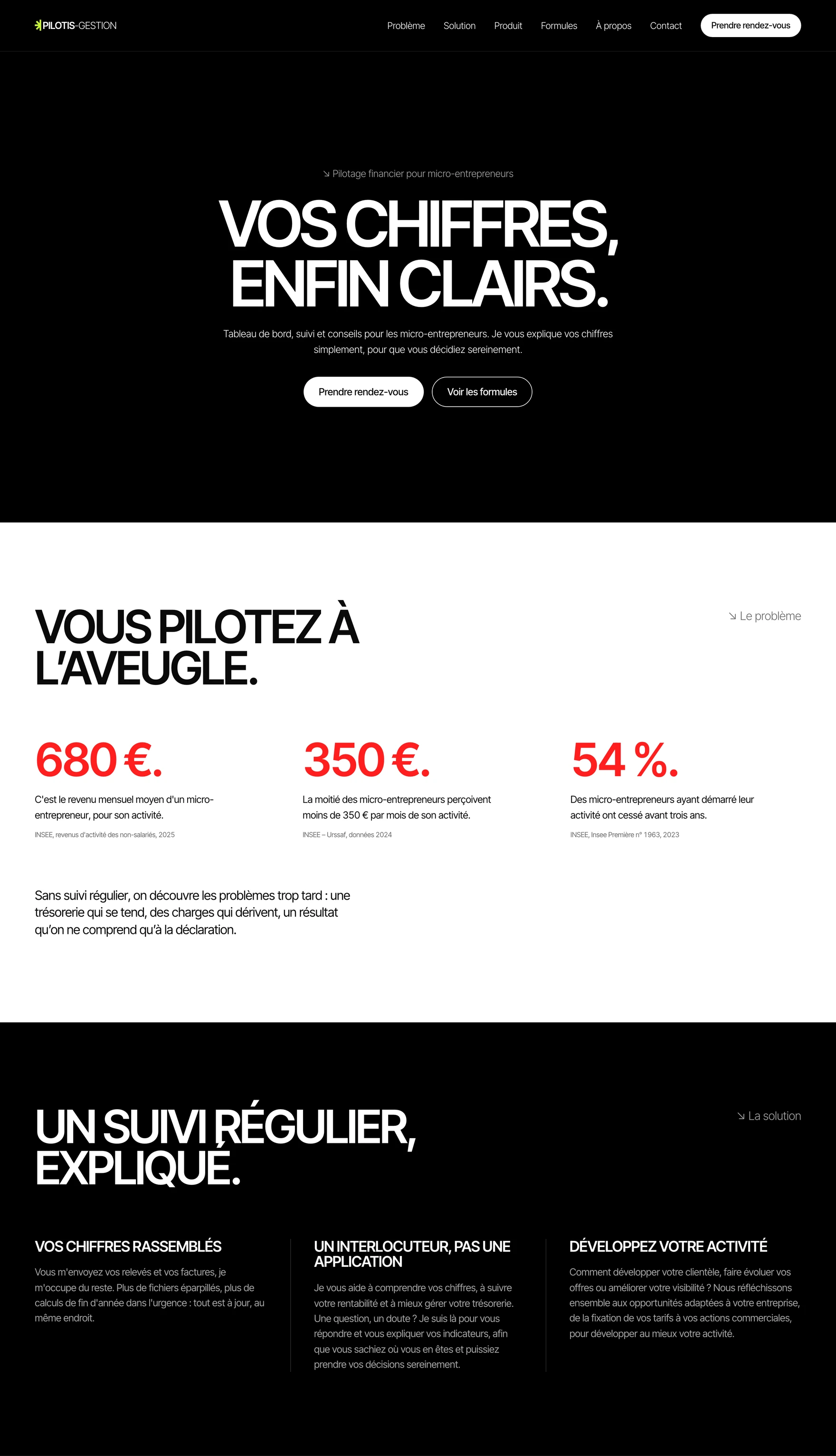 Site d'Emilien G-P., Pilotage financier