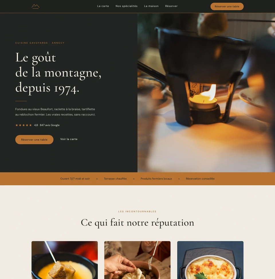 Site Chalet des Aravis — version ordinateur